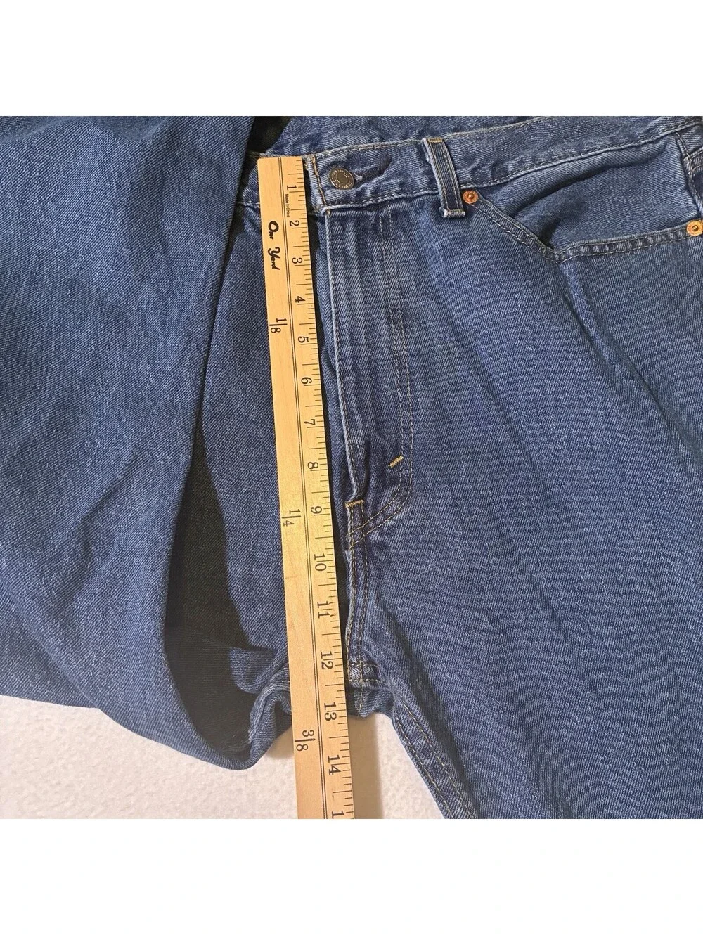 Levi's Original 505 Regular Fit Straight Leg Men's Blue Jeans 38 x 30 Blue Denim